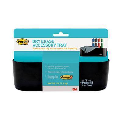 Post-it® Dry Erase Accessory Tray, 8.5 x 3 x 5.25, Black DEFTRAY 