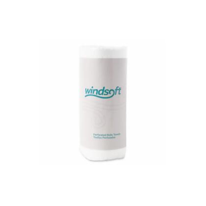 Windsoft® Kitchen Roll Towels, 2-Ply, 11 x 8.8, White, 100/Roll WIN1220RL 