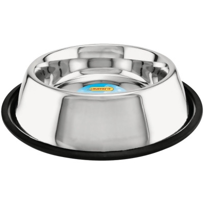Westminster Pet Ruffin' it Stainless Steel Round 32 Oz. Non-Skid Pet Food Bowl 