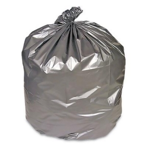 CW18190-H7857WS 60 gal Linear Low-Density Can Liners Trash Bags, Silver - 1.7 Mil