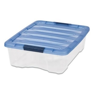 IRIS Stack & Pull 26.9 Qt. Latch Lid Storage Box Clear (100364) 1560564