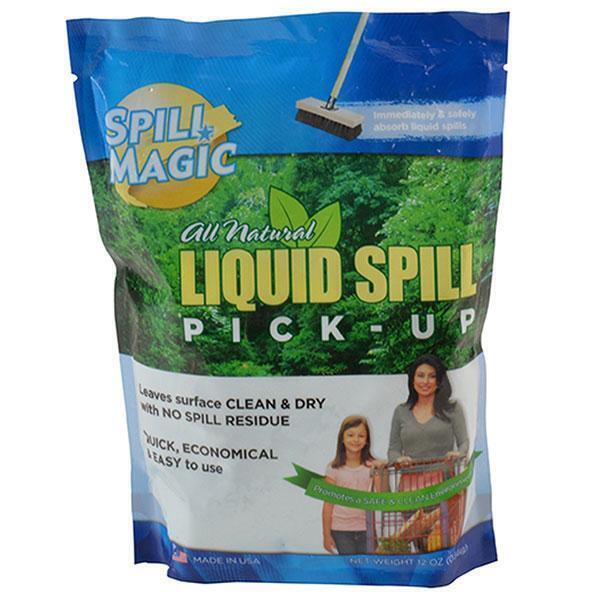 Spill Magic™ Absorbent Powder w/ Single-Use Plastic Bag, 12 oz, 1/Each