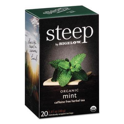 Bigelow® Steep Tea, Mint, 1.41 Oz Tea Bag, 20/box RCB17709 