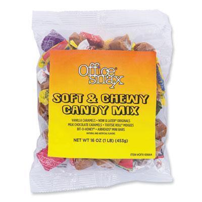 Office Snax® Candy Assortments, Soft and Chewy Candy Mix, 1 lb Bag 00664 