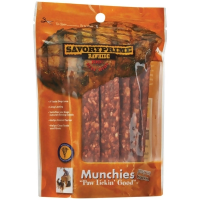 Savory Prime Beef Strips 5 In. Rawhide Chew, (12-Pack) 5 