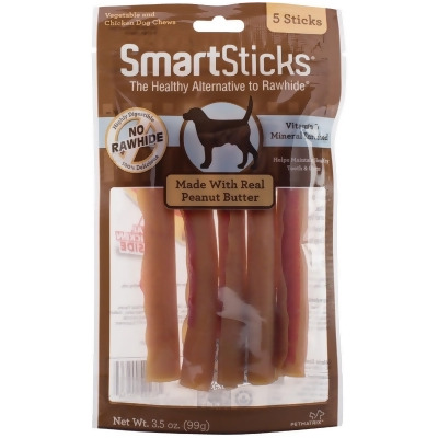 SmartBone SmartSticks Peanut Butter, Chicken, & Vegetable Chew Bone (5-Pack) Pack of 6 
