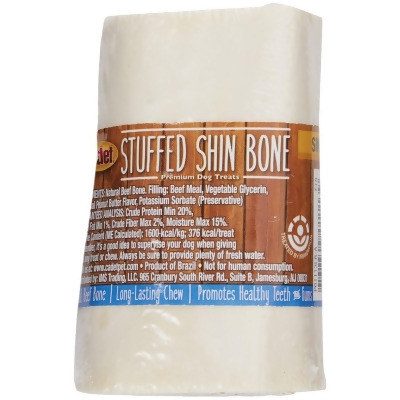 Cadet Peanut Butter Flavor Stuffed Small Shin Bone for Dogs C01113-6 