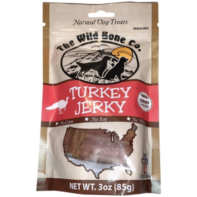 The Wild Bone Company Turkey Jerky Dog Treat, 3 Oz. 1920.6 