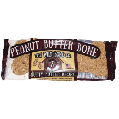 The Wild Bone Company Peanut Butter Bone Dog Treat 1871 Pack of 24 