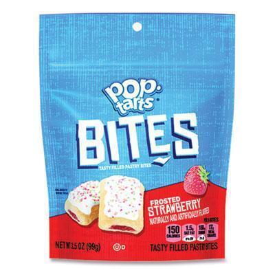 Kellogg\\'s® Pop Tarts Bites, Frosted Strawberry, 3.5 oz Bag, 6/Carton KEE25069 