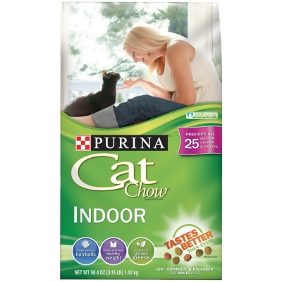 Purina Cat Chow Indoor Formula 3.15 Lb. Chicken Flavor Adult Dry Cat Food 178577 Pack of 4 