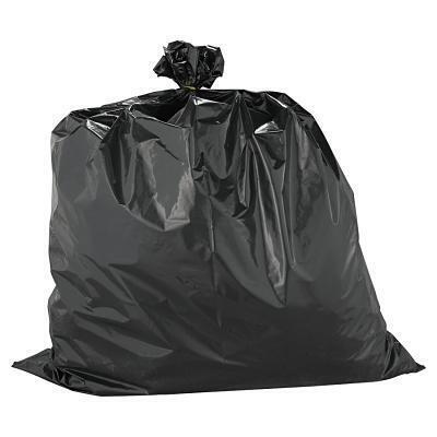 FLEX-O-BAG Trash Can Liners and Contractor Bags, 33 gal, 2.5 mil, 33 in X 40 in, Black, Extra HD Contractor Bag 