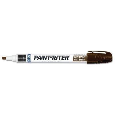 Markal 96809 Permanent Valve Action Paint Marker, Medium Tip, Brown Color  10 pk