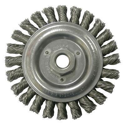 Roughneck Stringer Bead Wheel, 6 in dia x 3/16 in W Face, 0.020 in Steel Wire, 12500 RPM 