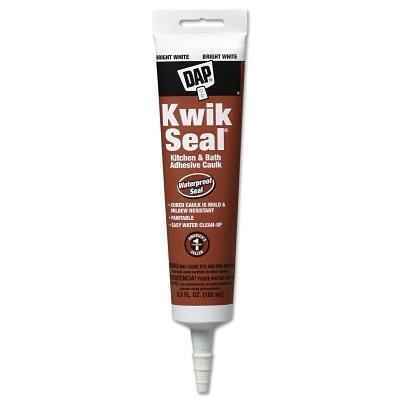 KWIK SEAL Kitchen & Bath Adhesive Sealant, 5-1/2 oz Tube, White 