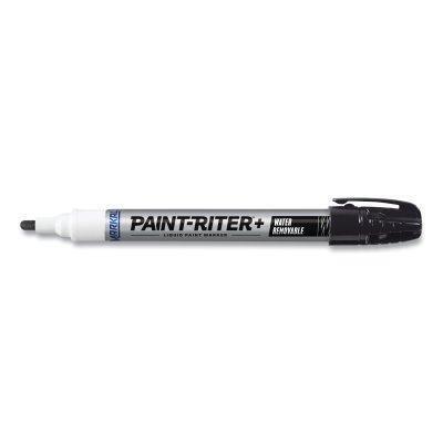 Paint-Riter+ Water Removable Marker, Black, 1/8 in, Medium Tip 