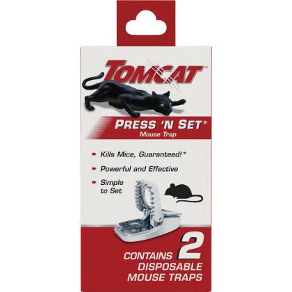 Tomcat Press 'N Set Mouse Trap, 2 Traps/Pack (7-Pack)