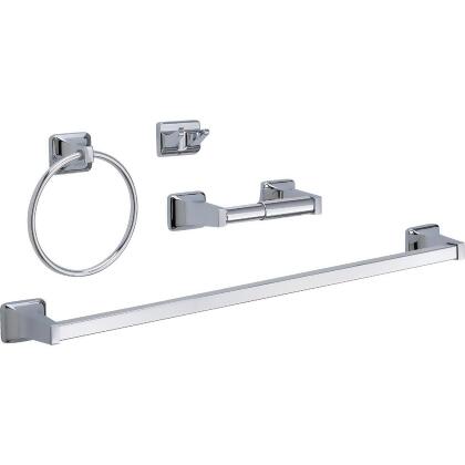 Home Impressions Vista 4-Piece Bath Hardware Set, Chrome 409793 