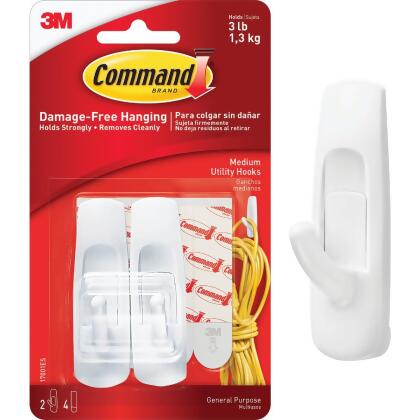 3M Cable Bundler with Command Adhesive - Cable Bundler - White - 2 Pack