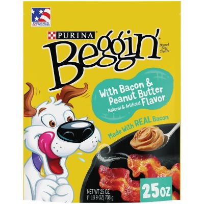 Purina Beggin' Strips Bacon & Peanut Butter Flavor Chewy Dog Treat, 25 Oz. 