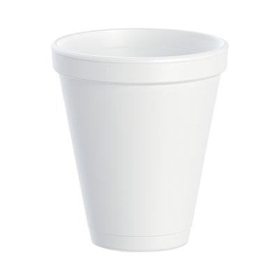 Dart® Foam Drink Cups, 12 oz, Squat, White, 1,000/Carton 12J16 