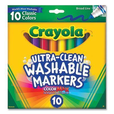 Crayola® MARKER,WASHABLE,10/PK,AST 58-7851 