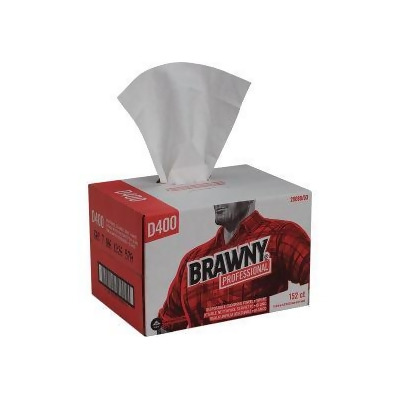 Brawny Professional D400 Disposable Cleaning Towels Convenience Case White 152 T 