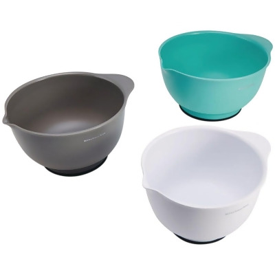 KitchenAid Plastic Mixing Bowls (3 Piece) KQ175OSA7A Pack of 2 
