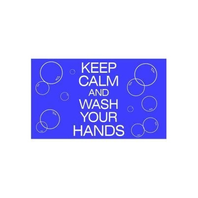 NoTrax Keep Calm and Wash Your Hands Safety Message Mat 3/8