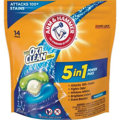 Arm & Hammer Plus Oxi Clean 5-In-1 Power Paks Laundry Detergent (14-Count) 250 