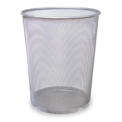 Rubbermaid Commercial Wastebasket,Round,5 gal.,Silver FGWMB20SLV 
