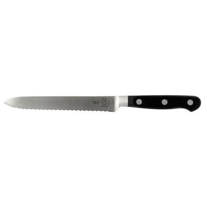 Mercer Cutlery Tomato Knife,5 in Blade,Black Handle M23610 