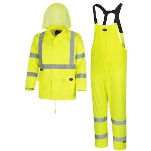 UPC 032738042427 product image for Pioneer Oxford Pvc Hi Viz Rain Suit,Green,3XL V1080360u-3xl - All | upcitemdb.com