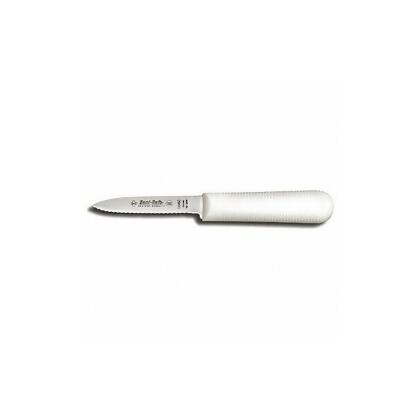Dexter Russell Paring Knife,3 1/4 In,Scalloped,White 15373 