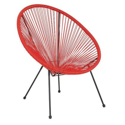 Flash Furniture Oval Lounge Chair,Valencia,Red Bungee TLH-094-RED-GG 