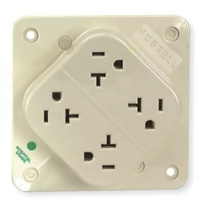 UPC 783585015774 product image for Hubbell Receptacle,Ivory,20 A,2P3W,Back,1PK Hbl420hi - All | upcitemdb.com