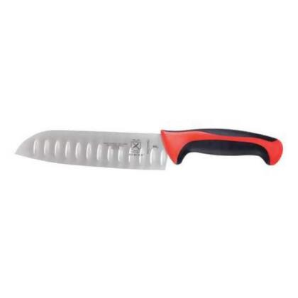Mercer Cutlery Santoku Knife,7 in Blade,Red Handle M22707RD 