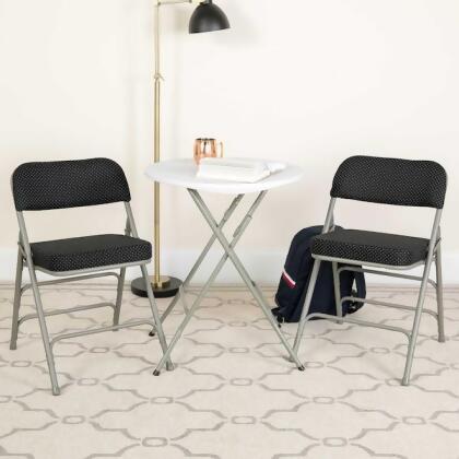 Flash Furniture Black Fabric Folding Chair,PK4 4-AW-MC320AF-BK-GG 