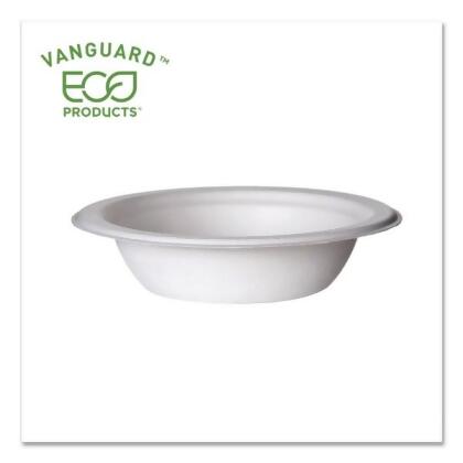 Eco-Products Disposable Bowl,12 oz,White,PK1000 EP-BL12NFA 