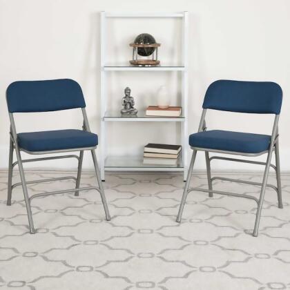 Flash Furniture Navy Fabric Folding Chair,PK2 2-AW-MC320AF-NVY-GG 