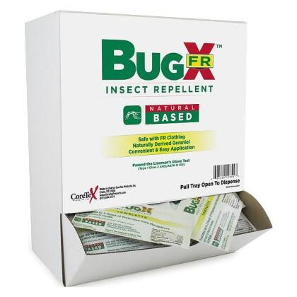 Bugx Insect Repel Wipes,0.172 oz,Packet,PK50 18-850 