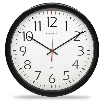 Acurite Wall Clock,Set and Forget,14.3
