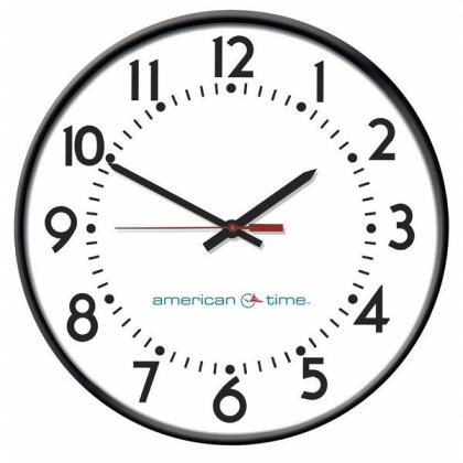 American Time Analog Clock,Steel,13 1/4