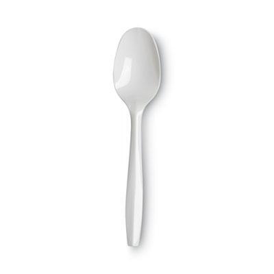 Dixie® Plastic Cutlery, Mediumweight Spoon, White, 1,000/Carton PTM21 