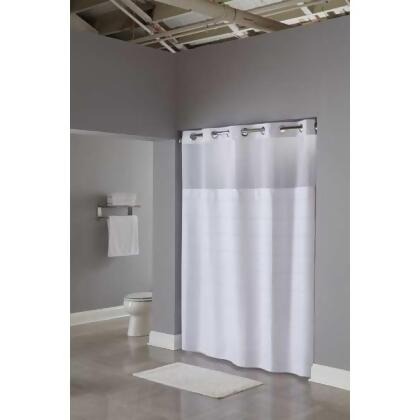 Hookless Shower Curtain,77 in L,71 in W,White HBH20MPT01SLAM 