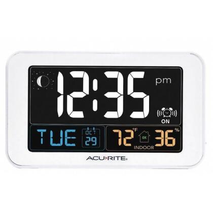Acurite Intelli-Time Alarm Clock,w/Indoor Temp 13040CA 