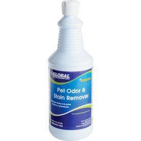 Global Industrial Pet Odor & Stain Remover 1 Quart Bottle 6/Case 