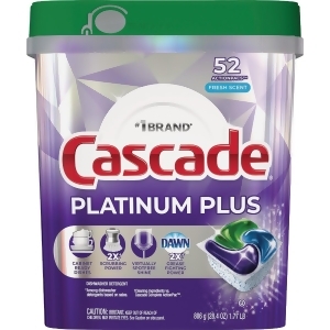 Cascade Platinum Plus Action Pacs Dishwasher Detergent 47Ct 30772157893  All