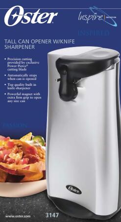 Best Buy: Oster Tall Power Pierce Can Opener Silver 3147