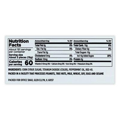 Office Snax® Candy Assortments, Peppermint Candy, 5 lb Box 00662 alternate image